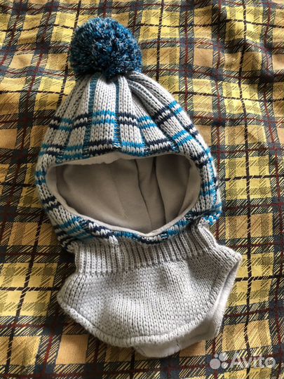Шапка шлем для мальчика зима