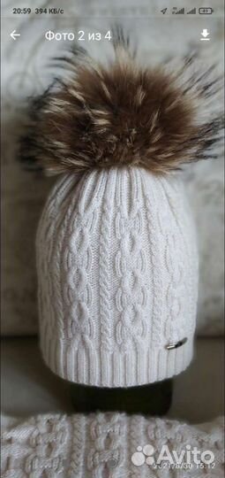 Шапка и снуд зима р.52-56