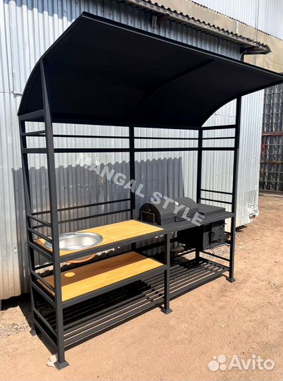 Мангал с крышей