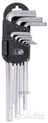 Набор шестигранников угловых длинных дюйм. 9пр