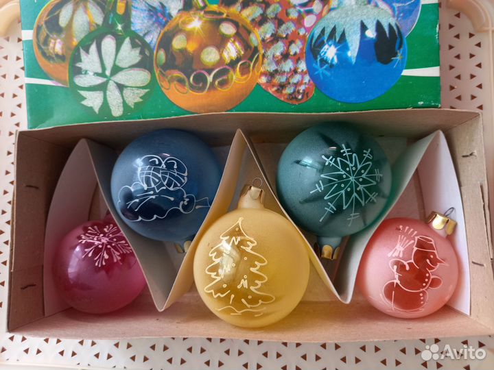 Набор елочных шаров СССР