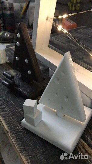 Подставка для телефона, ручек И визиток из дерева