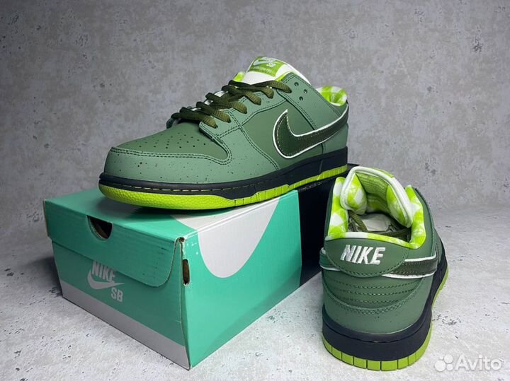 Кроссовки Nike dunk low green lobster