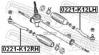 Наконечник рулевой левый nissan micra K12 0221