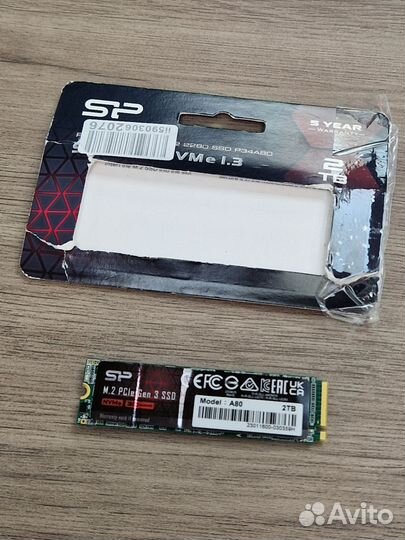 SSD 2Тб Silicon Power P34A80 M.2 NVMe 3000/3400 Мб