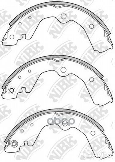 Колодки тормозные барабанные задн. nissan Sunny