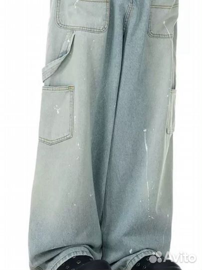 Джинсы широкие Grailz Project type как у Стопбана