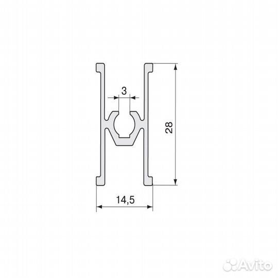 Трюфель браш Горизонтальный межсекционный профиль