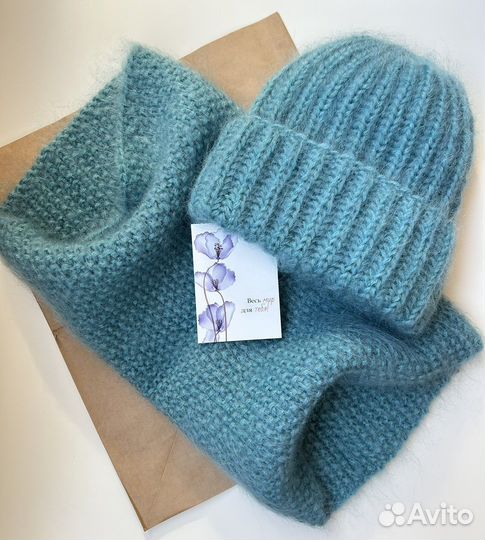 Шапка и хомут из мохера