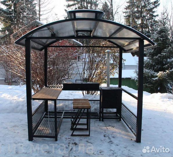 Кованые мангалы с крышей