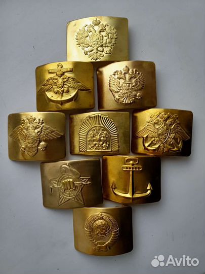 Пряжка бляха латунная для солдатского ремня