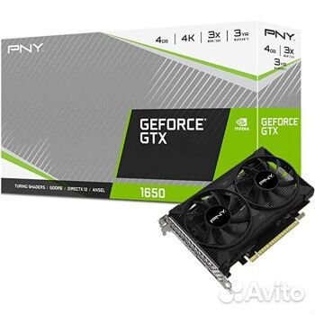 PNY GeForce GTX 1650 4GB (VCG16504D6dfppb) новая с
