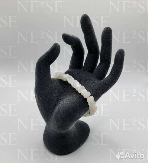 Браслет Лунный камень 19 см