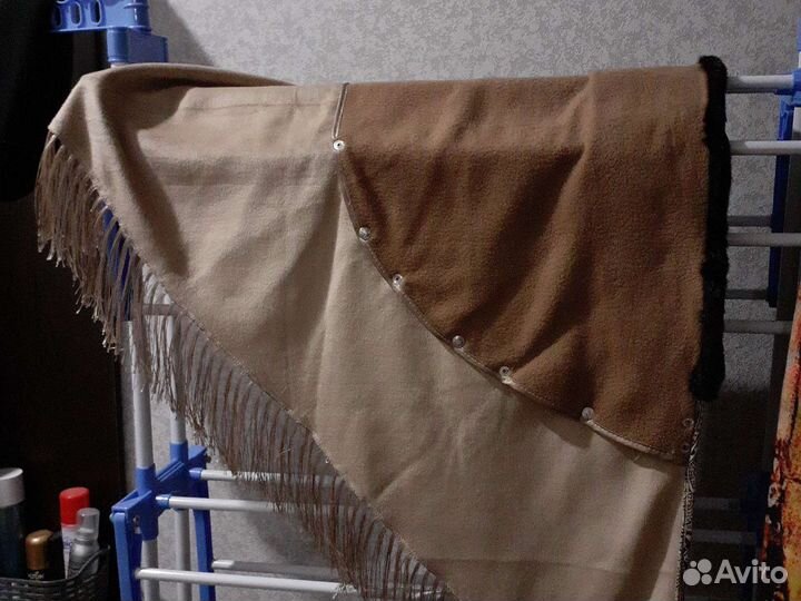 Капор с норкой, зимний с кнопками