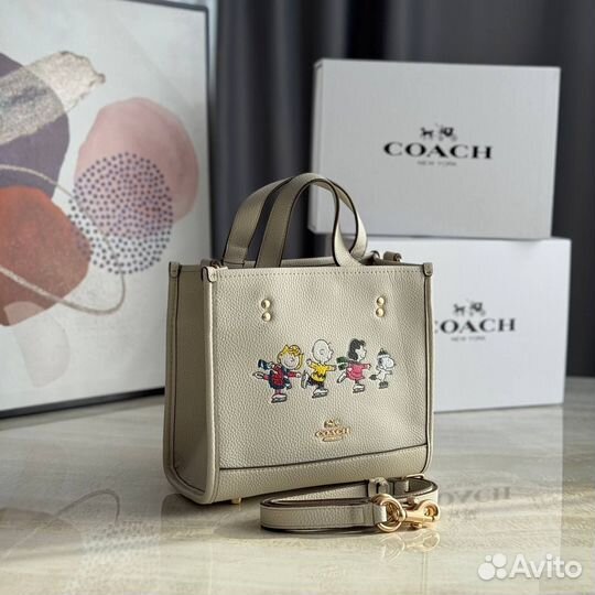 Сумка женская натуральная кожа шопер coach