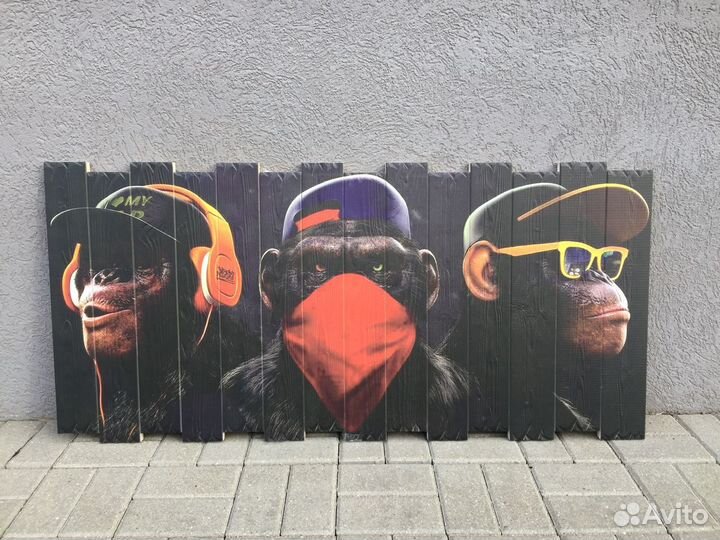 Картина на натуральном дереве