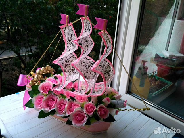 Корабль из конфет