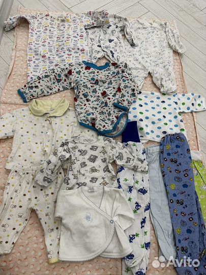 Огромный пакет вещей на мальчика 0-6 мес