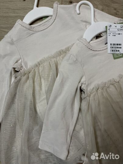 Платье-боди h&m новое 74р