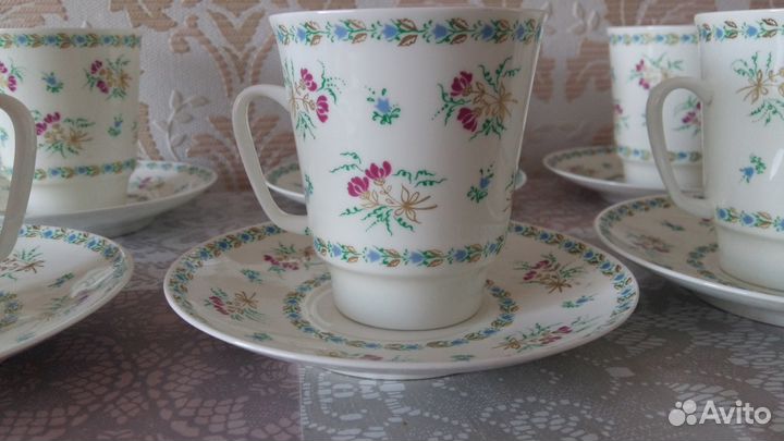 Кофейные пары лфз 6 шт тонкий фарфор