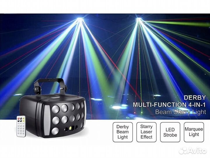 Светомузыка бабочка 4 в 1 Derby Led Bar