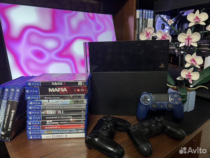 Ps4 Fat+50Игр+3геймпада