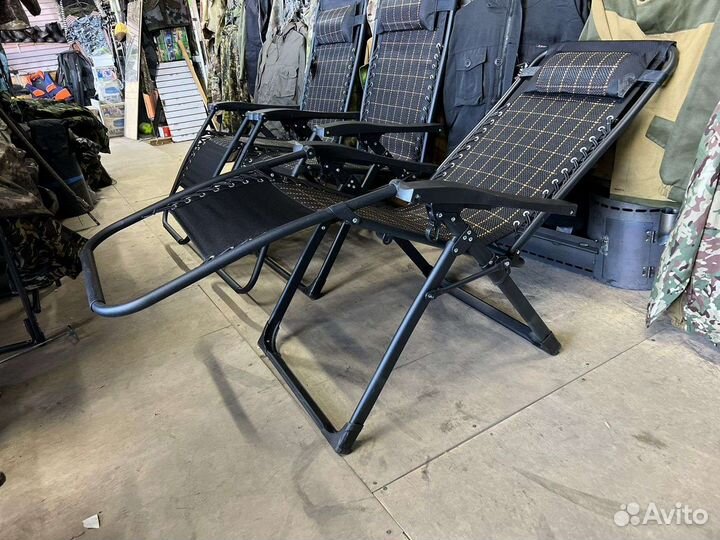 Кресло шезлонг усиленный 140кг