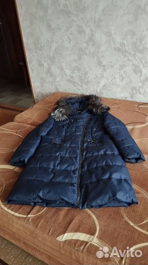 Пуховик женский длинный 48