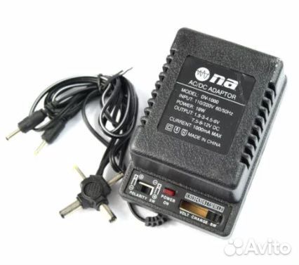 Блок Питания универсал 1,5V-12В*1А (+6 насадок)