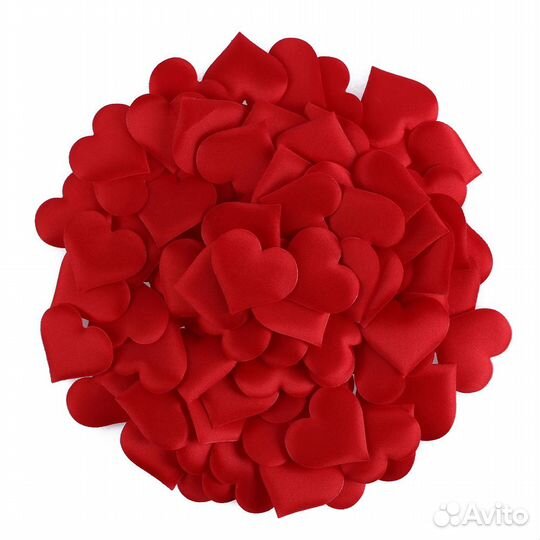 Декоративные сердечки 35мм атласные 100шт