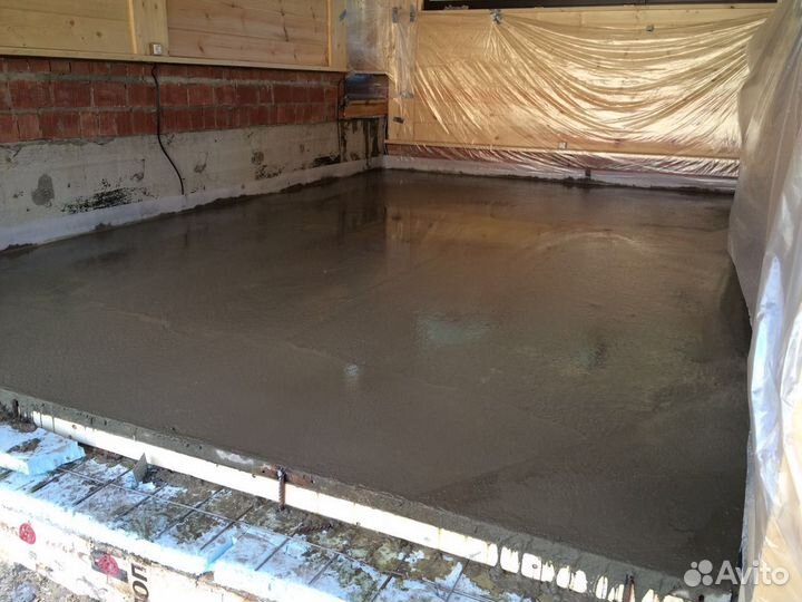 Бетонный пол с топпингом