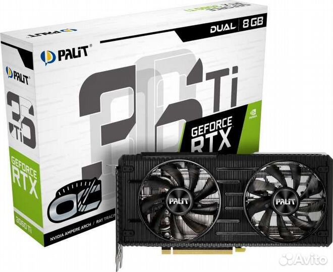 Видеокарта Palit GeForce RTX 3060 Ti dual OC V1 (L