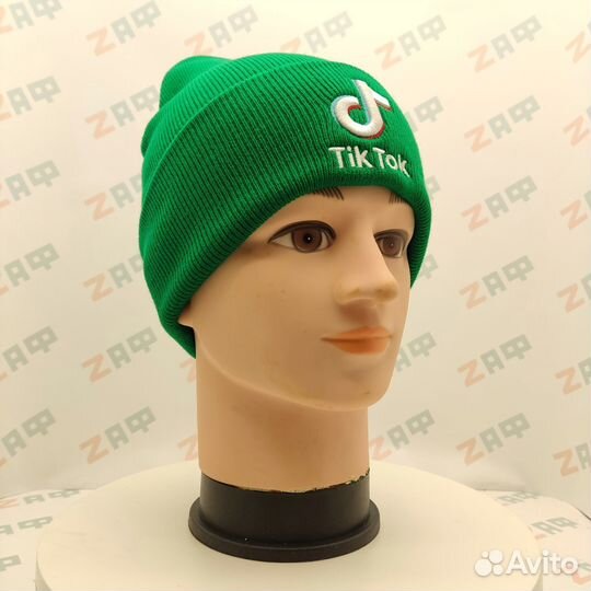 Шапка TikTok embrd, зелёный (3232)