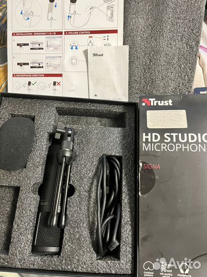 Студийный микрофон 22449 trust signa hd usb