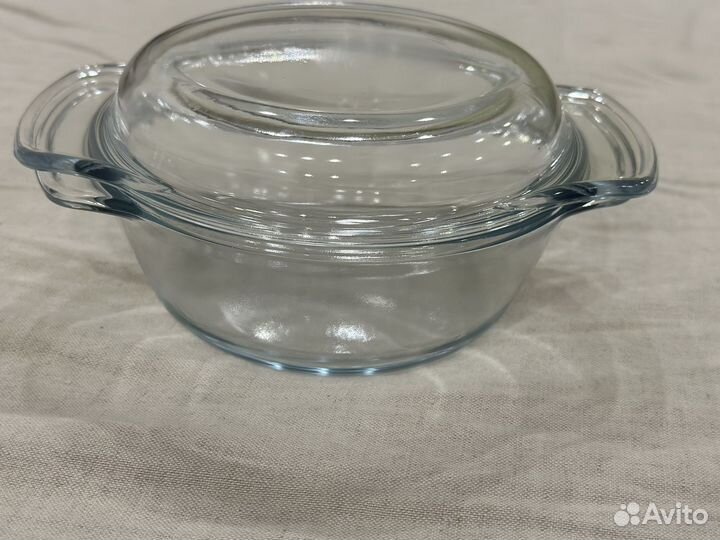 Форма для запекания с крышкой стекло 16, 18, 23 см