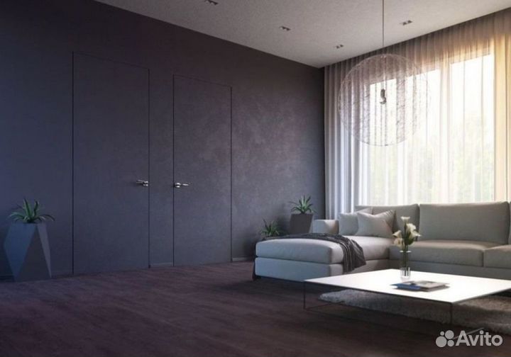 Межкомнатные двери под отделку, скрытые