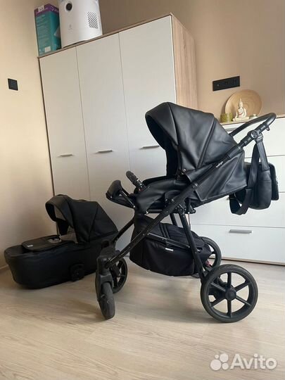 Коляска Indigo Broco Eco 2 в 1 экокожа б/у