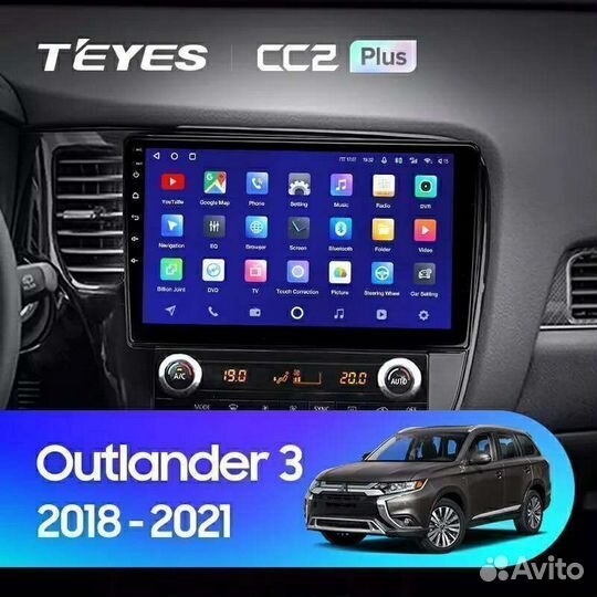 Магнитола Teyes cc2+ Mitsubishi Outlander 3 18+