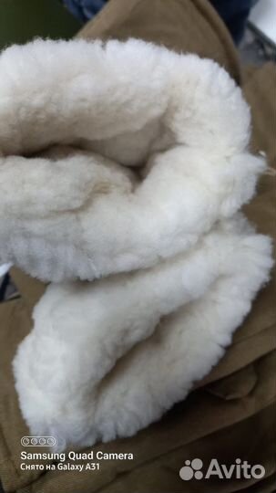 Рукавицы трехпалые защитного цвета из натурального