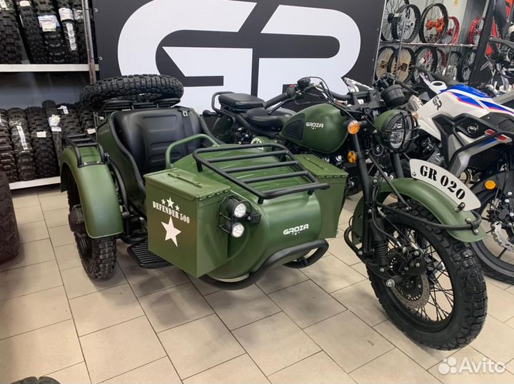 Мотоцикл с коляской groza defender 500 (EFI)