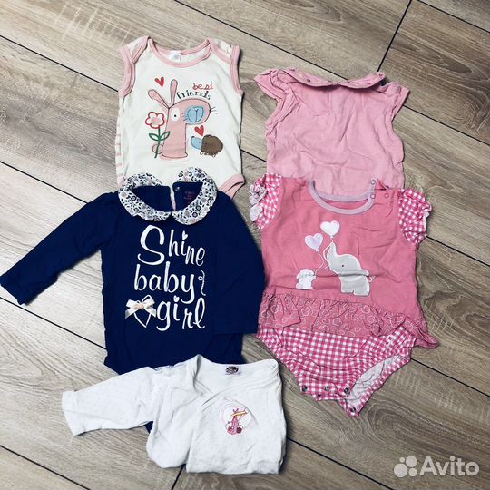 Вещи на девочку пакетом 0-6 месяцев