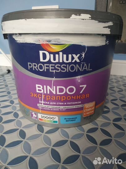 Краска моющаясяduluxbindo 7экстрапрочнаябаза белая
