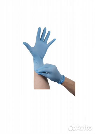 Перчатки одноразовые нитриловые