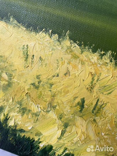 Картина маслом «Рапсовое поле»