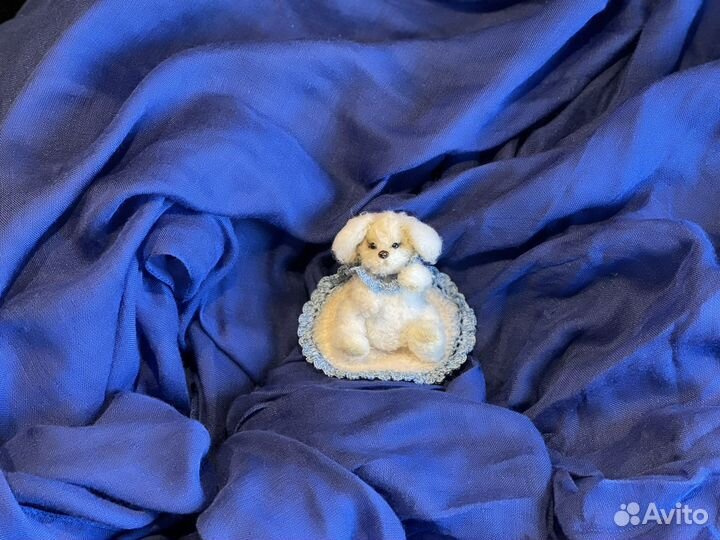 Миниатюрная собачка крючком. 5,5 см