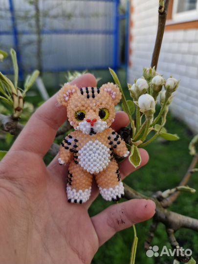 Амигуруми из бисера тигр
