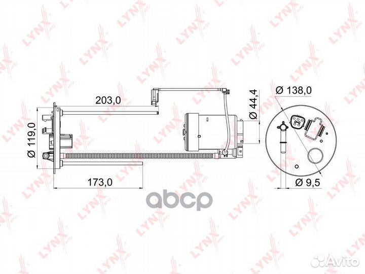 Фильтр топливный LF968M lynxauto
