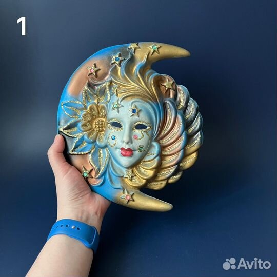 Венецианская маска керамическая настенная Италия