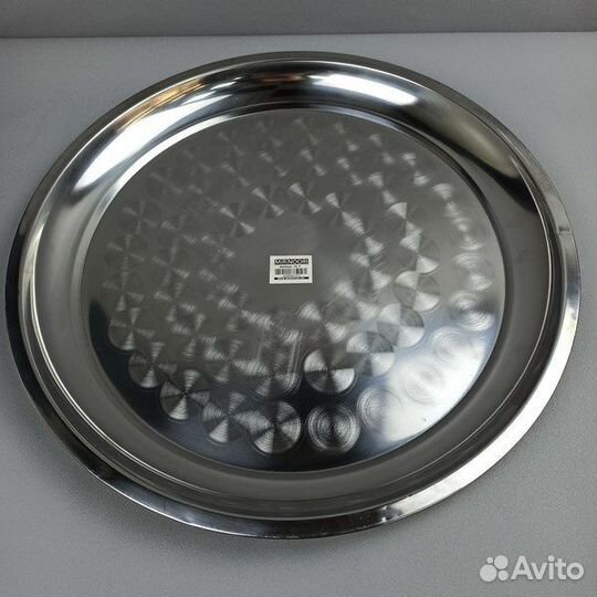 Поднос из нержавеющей стали круглый