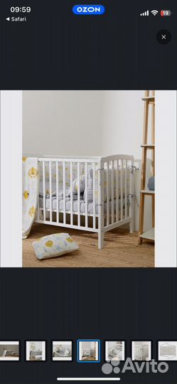 Бортики в детскую кроватку tkano